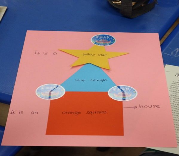 colored construction paper showing project